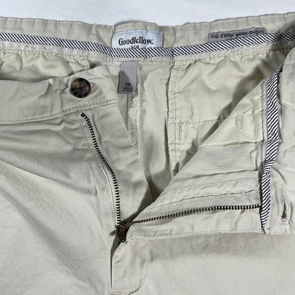 Goodfellow mens beige Every Wear flat front 9" inseam chino shorts - size 38 - Picture 5 of 11
